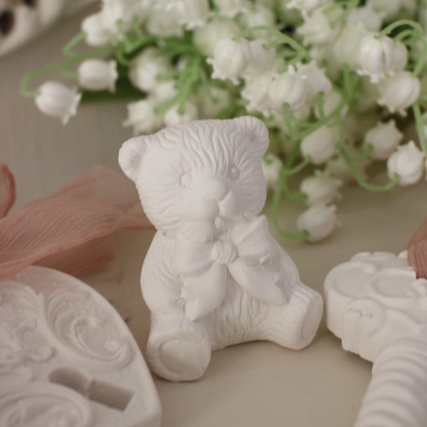テディベア 置物 フレグランス 石膏 マチルドエム フランス センティッドデコ ミニベアー ヌヌルス（771)  アロマストーン アロ