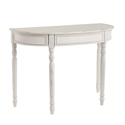 アンティーク調 コンソール 半円 ホワイト フランス 輸入家具 (744) マチルドエム サイドテーブル 家具 コンソールテーブル 木製