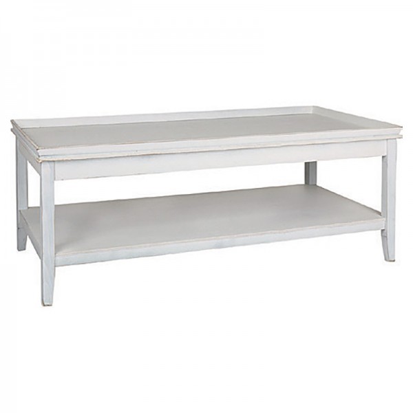 センターテーブル ローテーブル アンティーク調 ホワイト マチルドエム フランス 輸入家具 (207) コーヒーテーブル 木製 マチル