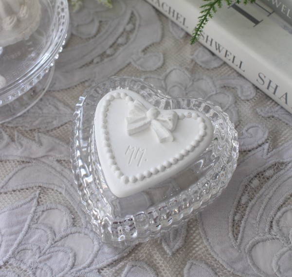 マチルドエム フランス ハート ジュエリーケース ガラス製 (161) ガラスケース 可愛い 小物入れ アクセサリーケース マチルドM M