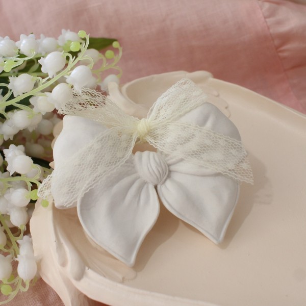 リボン アロマストーン オブジェ 可愛い ギフト マチルドエム フランス センティッドデコ レースリボン ラージ (965) リネンベー