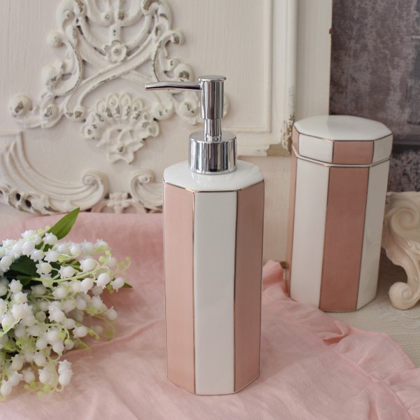 ソープディスペンサー 液体用 ディスペンサー ピンク 陶器 マチルドエム フランス (979)  サニタリー マチルドM Mathilde M. シ