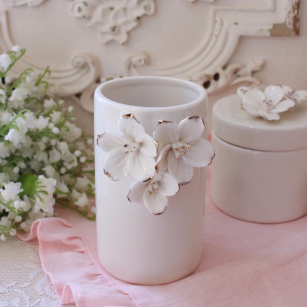 歯ブラシスタンド ブラシスタンド 陶器 高級 おしゃれ 可愛い マチルドエム フランス アムールドフルール (132) ペン立て 陶器サ