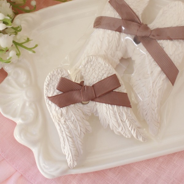 アロマオブジェ アロマプレート アロマディフューザー センティッドデコ 石膏 エンジェルウィング バニラドリー (1156) マチルド