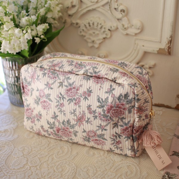 コスメポーチ 化粧ポーチ 花柄 ピンク フラワー 可愛い マーキス  (1160) マチルドエム フランス ポーチ 花 マチルドM Mathilde 