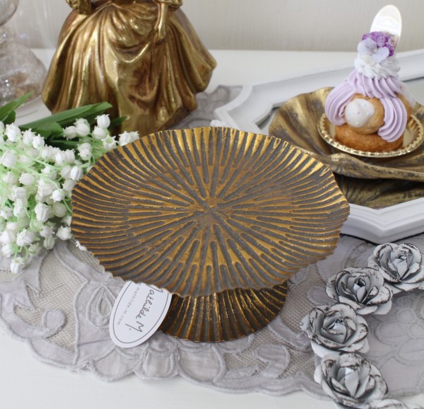 コンポート ディスプレイトレイ ディスプレイスタンド ゴールド アンティーク風 マチルドエム フランス ディスプレイ (324) ディ
