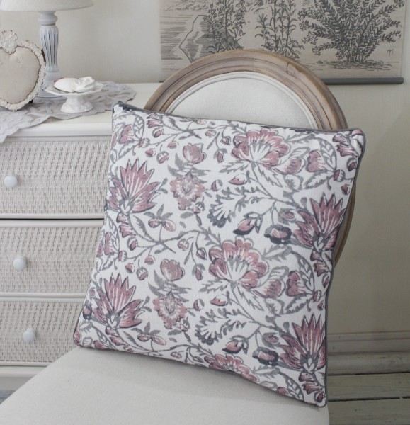 クッション フラワー 花柄 シャビーシック マチルドエム フランス 角型 フラワー柄 (243) 45cm クッション 飾り マチルドM Mathi
