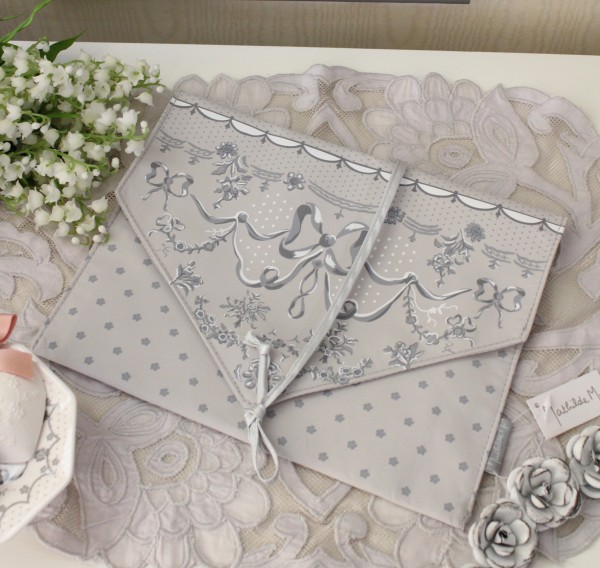 ランジェリーポーチ 旅行用 下着ポーチ リボン トラベルポーチ 可愛い  (430) マチルドエム フランス 下着入れ 女性 レディース 