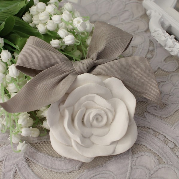 ローズ アロマストーン 薔薇 石膏 リボンローズ (284) ローズエレガント マチルドエム フランス センティッドデコ アロマストー