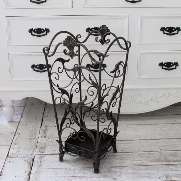 傘立て アイアン アンブレラスタンド ブロンズ ゴールド 可愛い 洋風  シャビーシック アンティーク 雑貨 アンティーク風 輸入雑