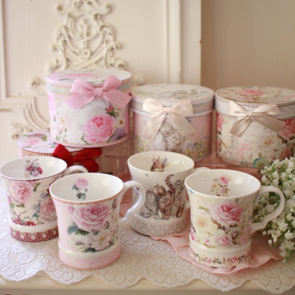 マグカップ ギフトボックス入り ニューボーンチャイナ 電子レンジ対応 ロイヤルアーデン マグ ローズ バラ フラワー 花柄 フラン