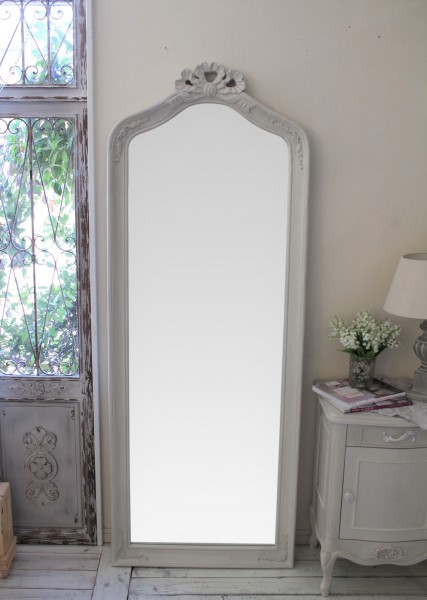 姿見ミラー スタンドミラー アンティーク調 大型 可愛い 洋風 ヨーロピアン (リュバン 1371) 木製 ロココ調 姫系 姫家具 ネコ脚 