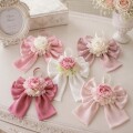 リボン飾り （モアレ５種） 造花 フラワーアレンジ 壁掛け ギフト インテリア アレンジ アーティフィシャルフラワー シルクフラ