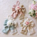 リボン飾り （ダマスク3種）造花 フラワーアレンジ 壁掛け ギフト インテリア アレンジ アーティフィシャルフラワー シルクフラ