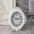 置時計 無音 ホワイト 軽量 アンティーク調クロック 置き時計 ビクトリアンパレス 掛時計 スイープムーブメント ロココ調 ヨーロ