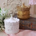 カルーセル ジュエリーボックス 小物入れ ジュエリーケース ゴールド ホワイト メリーゴーランド 回転木馬 ロココ調 姫系 可愛い