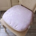 撥水 チェアパッド ピンク かわいい シートクッション 紐付き ラベンダー 43×45ｃｍ はっ水 座面カバー ジャガード織 布製 レー