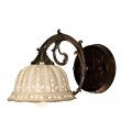 ブラケットライト 陶器シェード イタリア製 壁付け ブラケットランプ アンティーク調 おしゃれ 間接照明 ダイニング リビング 壁