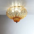 シーリングライト ガラス イタリア製 ムラノガラス アンバー ヴェネチア シーリングランプ ヴェネチアンガラス おしゃれ 天井照