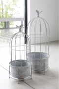 プランツケージ フラワーケージ ２点セット アルジャンテ バードケージ 鳥かご オブジェ ケージ ガーデニング ガーデンオブジェ 