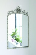 ウォールミラー 壁掛けミラー アンティーク調 鏡 ミラー グレー 　ブランシェ アーチミラー アンティーク アンティーク風 シャビ
