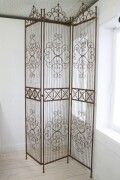 アイアンスクリーン パーテーション アイアン装飾 ラスティ スクリーン３連 アンティーク調 アンティーク仕上げ アンティーク風 