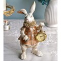 ワンダーランド ラビットクロック 不思議の国のアリス 置物 アンティーク調 アンティーク風 ウサギ ラビット 輸入雑貨 フレンチ