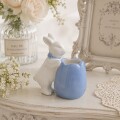 ミニチュア 小物入れ オブジェ ラビット うさぎ 置物 可愛い 陶器製 ブルームミニラビット  (089) アンティーク風 おしゃれ ウサ