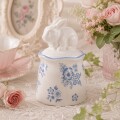キャニスター 陶器 小物入れ シュガーポット ラビット うさぎ 可愛い 花柄 陶器製 ブルームラビットキャニスター (090) アンティ