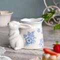 ミルクピッチャー 陶器 小物入れ ミルクポット ラビット うさぎ 可愛い 花柄 陶器製 ブルームラビットミルクピッチャー (091) ア