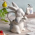 ラビット ピッチャー 陶器 フラワーベース 花瓶 ラビット うさぎ 可愛い 花柄 陶器製 ブルームラビットピッチャー (092) アンテ