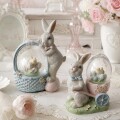 ラビット スノードーム オブジェ うさぎ ウサギ 置物 かわいい (1494) ボックス 可愛い シャビーシック 姫系 フレンチテイスト 