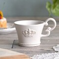 ロイヤルクラウン ティーカップ ホワイト コーヒーカップ コップ  洋食器 アンティーク調 陶器 シャビーシック 可愛い おしゃれ