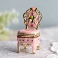 ミニョン ジュエリーボックス チェア ロココ調 オブジェ ジュエリーケース (1522) アンティーク風 ピンク ギフト ピアスケース