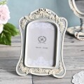 リボンローズ フォトフレーム 写真立て アンティーク風 グレー 薔薇 ローズ (1478) アンティーク おしゃれ リボン かわいい