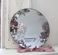 ラウンドミラー 鏡 ミラー アンティーク風 マチルドエム ウォールミラー フランス 壁掛けミラー ラウンドフラワーＬ (583) ゴー