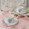 カップ＆ソーサー フランス ティーカップ ギフト 2点セット アンティーク風 マチルドエム フランス コーヒーカップ ソーサー 箱