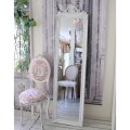 スタンドミラー 姿見ミラー 姿見 全身鏡 アンティーク調 ホワイト 大型ミラー マチルドエム フランス ミラー (194) 可愛い マチ