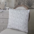 クッション ホワイト グレー 花柄 45×45 マチルドエム フランス 角型  小花 (242) 45cm マチルドM Mathilde M. シャビーシック 
