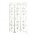 パーテーション アイアン ホワイト スクリーン 間仕切り 可愛い おしゃれ (71879) アンティーク調 ３連式 自立 ロココ調 ヨーロ