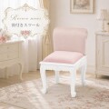 白家具 ロココ調 姫系 スツール 背付きスツール チェア 椅子 猫脚 ホワイト クラシック ヨーロピアン ロココシリーズ (1794)  輸