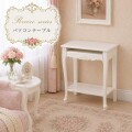 白家具 ロココ調 姫系 パソコンテーブル パソコンデスク デスク 机 猫脚 ホワイト クラシック ヨーロピアン ロココシリーズ (177