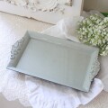 シャビー レクトトレー トレイ ライトグレイ トレー  長方形 プレート トレー アンティーク風 ライトグレー グレー antique アン