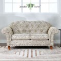 ジェニファーテイラー ２人掛けソファ 二人掛けソファ いちご泥棒柄 ピュアモリス風 モリス グレー ベージュ 布張り 輸入家具 ア