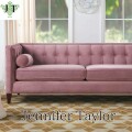 ３人掛けソファ ファブリック ピンク チェスターフィールド ベロア 三人掛けソファ ジェニファーテイラー Jack 布張り クラシッ