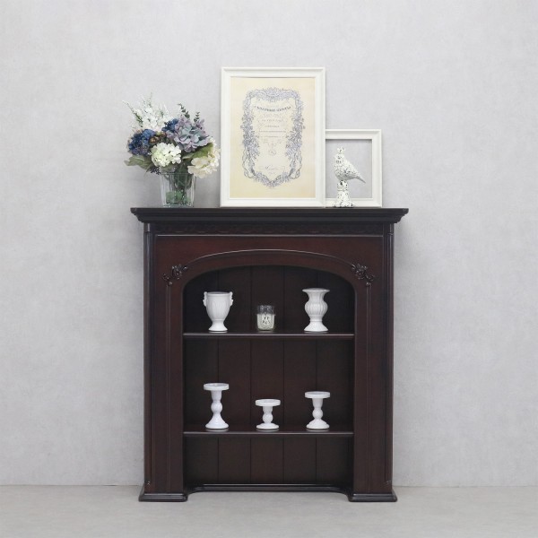 マントルピース 飾り棚 シェルフ クラシック アンティーク調 ブラウン ヨーロピアン フルール 輸入家具 コンソール 東海家具 姫