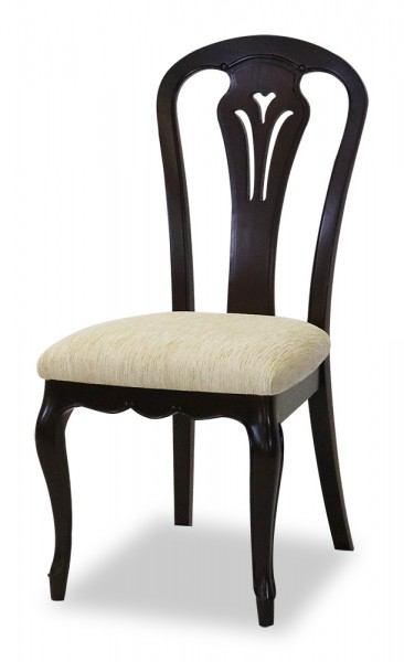 ダイニングチェア チェア ブラウン アンティーク調 クラシック  椅子 猫脚 ヨーロピアン ロココ調 ダークブラウン フルール アン