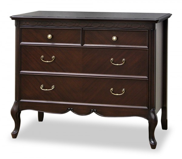 チェスト ワイドチェスト ブラウン ８５ 引き出し収納 リビングチェスト 収納家具 輸入家具 洋風 ヨーロピアン フルール アンテ