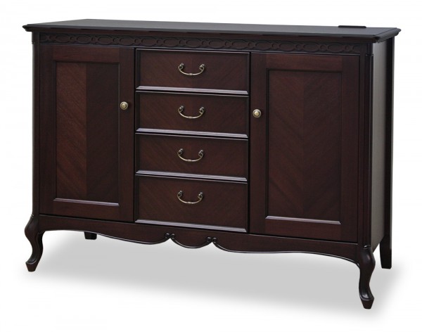 サイドボード キャビネット リビング収納 ブラウン アンティーク調 クラシック 輸入家具 洋風 ヨーロピアン フルール 東海家具 