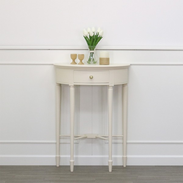 コンソール 白家具 半円コンソール マントルピース ヨーロピアン フルール ホワイト 東海家具 家具 フレンチ シャビーシック ア
